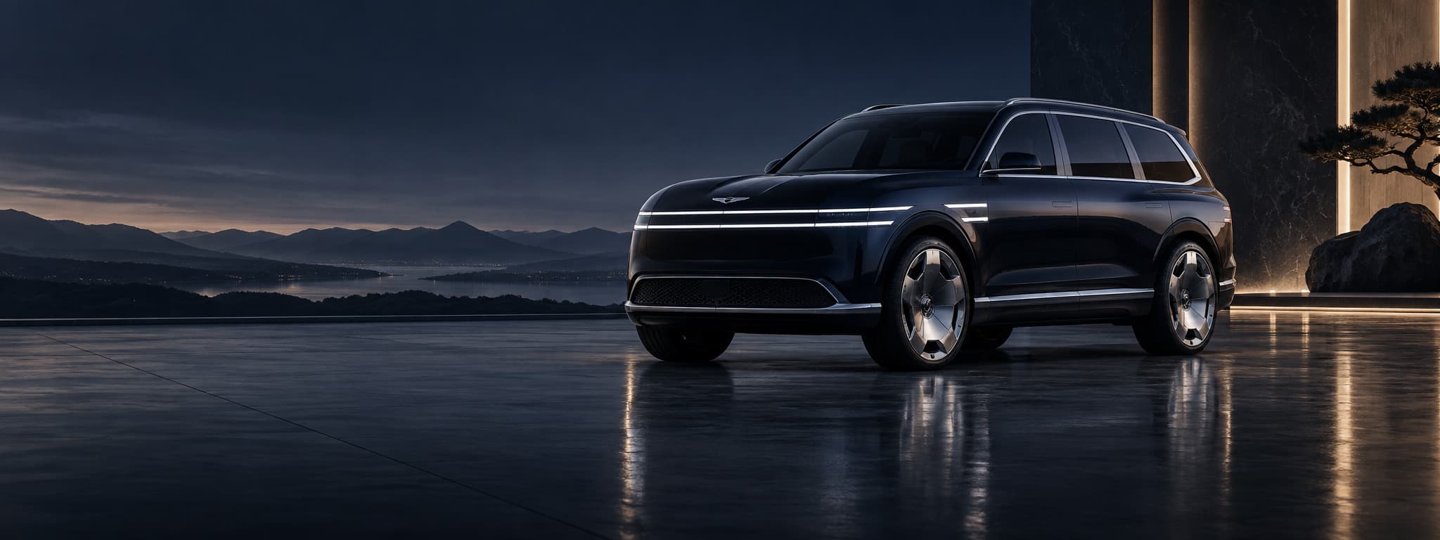 Genesis SUV at dusk
